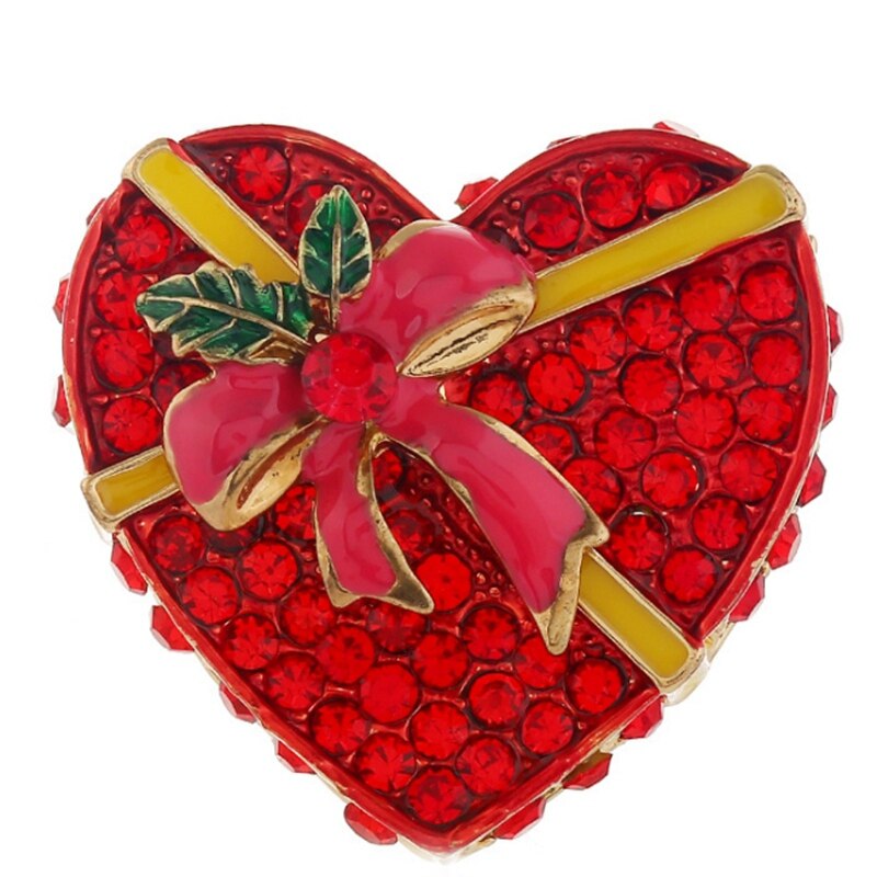 Christmas Enamel Snowman Santa Tree Bell Brooch Pin - Festive Jewelry Accessories for Women