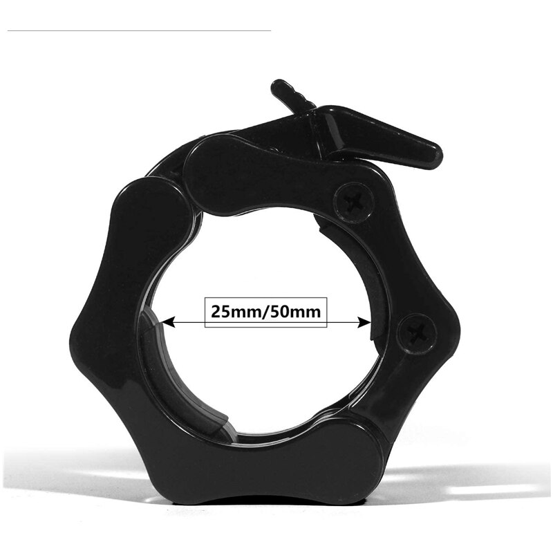 25/50mm Spinlock Barbell Collars Quick Release Barbell Clamps Olympic Weight Bar Clips for Weightlifting and Strength Training