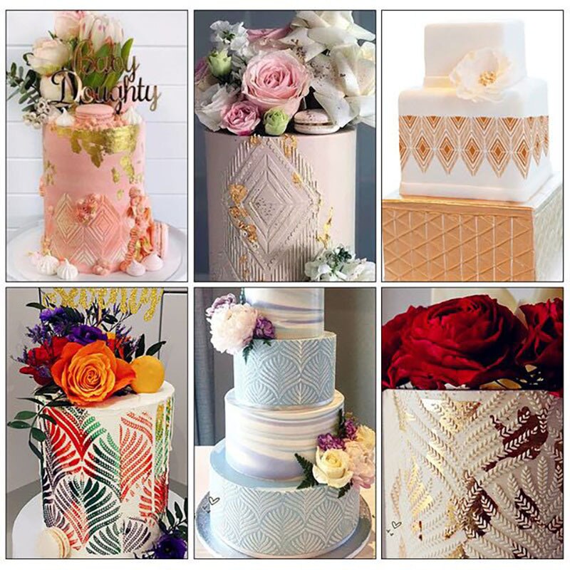 Cake Stencil Dotted Line Shape Pattern Cake Decorating Plastic Lace Cake Boder Stencils Template DIY Drawing Mold Tool Bakeware