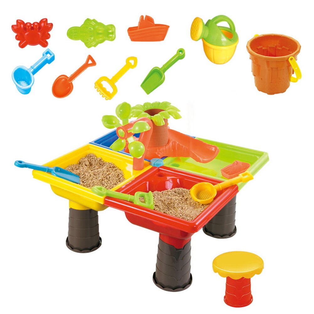 Enfants en plein air été plage sable creuser outil eau jouant en plastique Table jouet Kit
