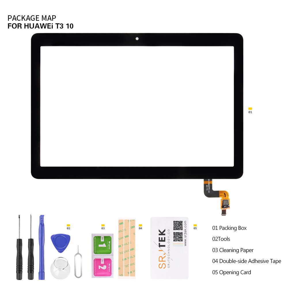 9.6 "per Huawei T3 10 Digitizer AGS-L09 Dello Schermo di Tocco per Huawei MediaPad T3 10 AGS-W09 AGS-L03 Touchscreen Digitizer Vetro