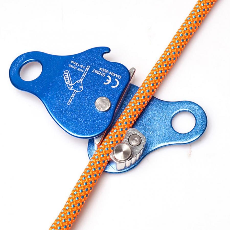 100Kg Klettern Pulley Abseilgerät Sicherheit Seil Quick Draw Greifer Outdoor Klettern Seil Greifen Schloss Bergsteigen Ausrüstung