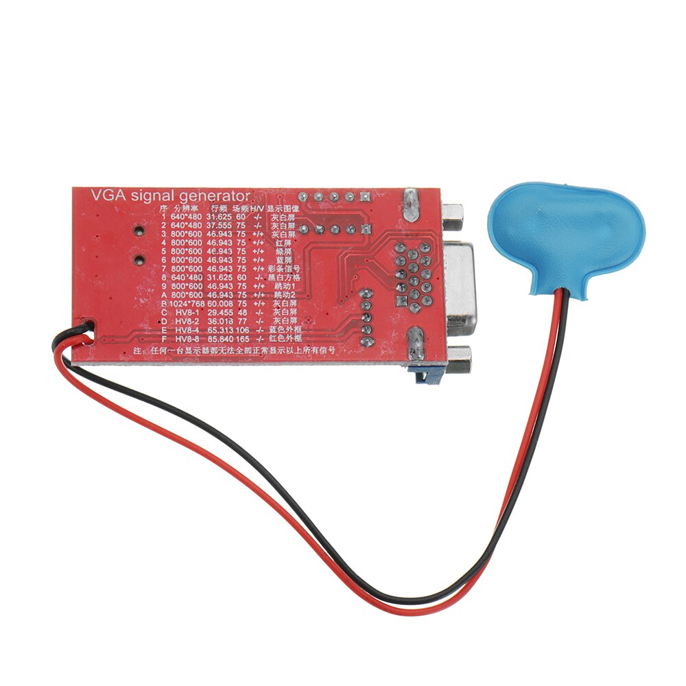 DC 9 v Draagbare VGA Signal Generator Module Lcd-scherm Test Module Met 15 Verschillende Signalen