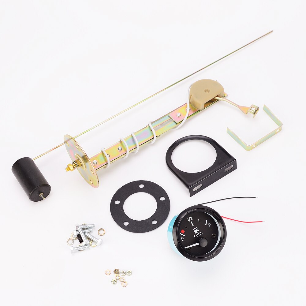 Universal Car Automobile 52mm Fuel Gauge Level Meter Dector Sensor Black