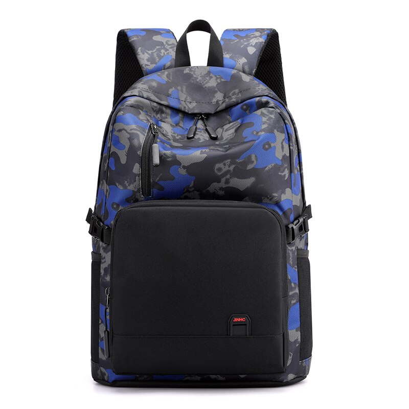 Camouflage Rugzak 15.6 Inch Laptop Bagpack Anti Diefstal Reizen Backbag Schooltassen Voor Jongen Meisjes Kids Boek Tas Mochila Escolar: Blue