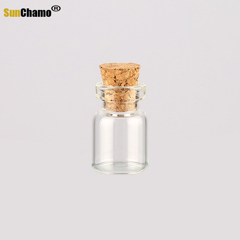 Cork Stopper Mini Glass Small Bottle Tiny Jars Home Decorative Wish Vials for Decoration 13x18mm Multicolor Bottles Cap: 13X18MM A