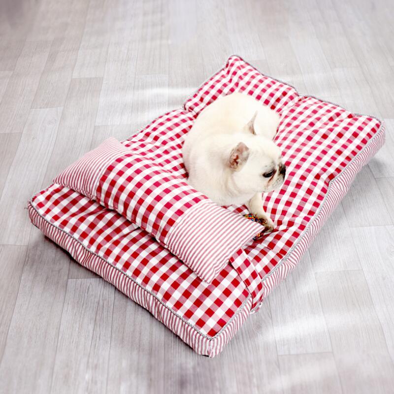 Lit en treillis doux pour animaux de compagnie, petit moyen chien, nid doux pour chiens, banc de relaxation de maison lavable toutes saisons chat chiot tapis de chenil
