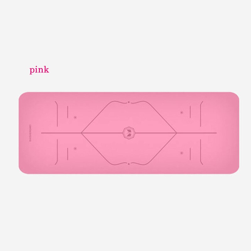 Non-Slip Yoga Mat 5mm - Tasteless Pilates Gym Exercise Fitness Mat for Beginners: Pink