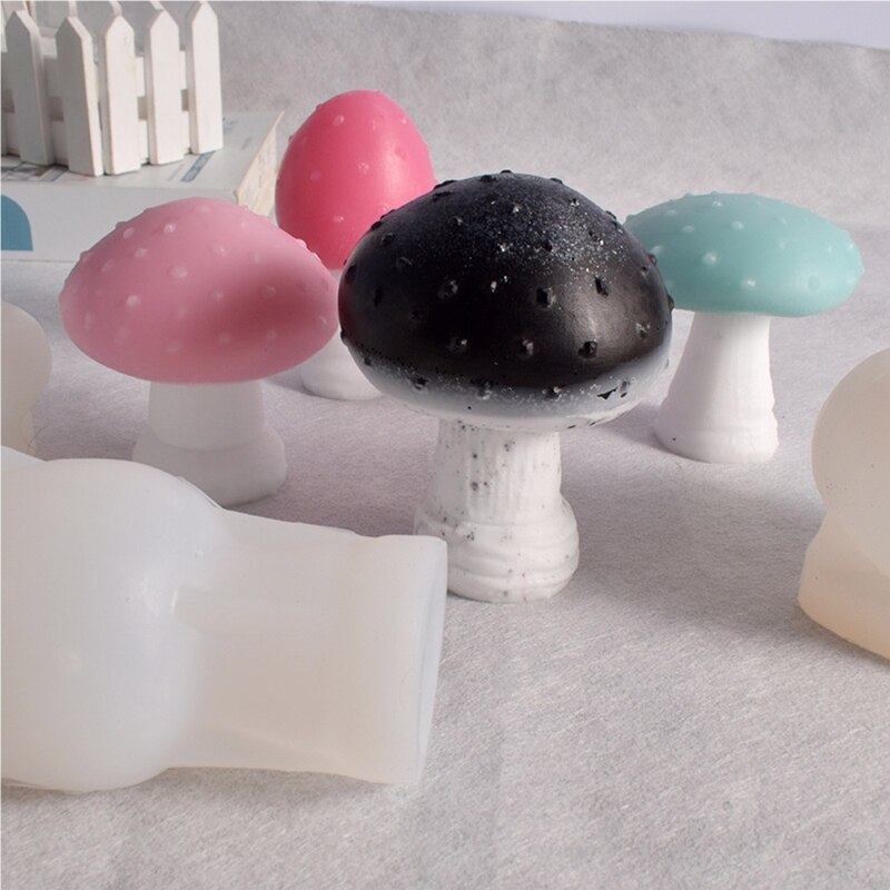 R2LE Diy Three-dimensional Mushroom Candle Silicone Mold Diy Handmade Diffuser Stone Aroma Plaster Mold for Craft