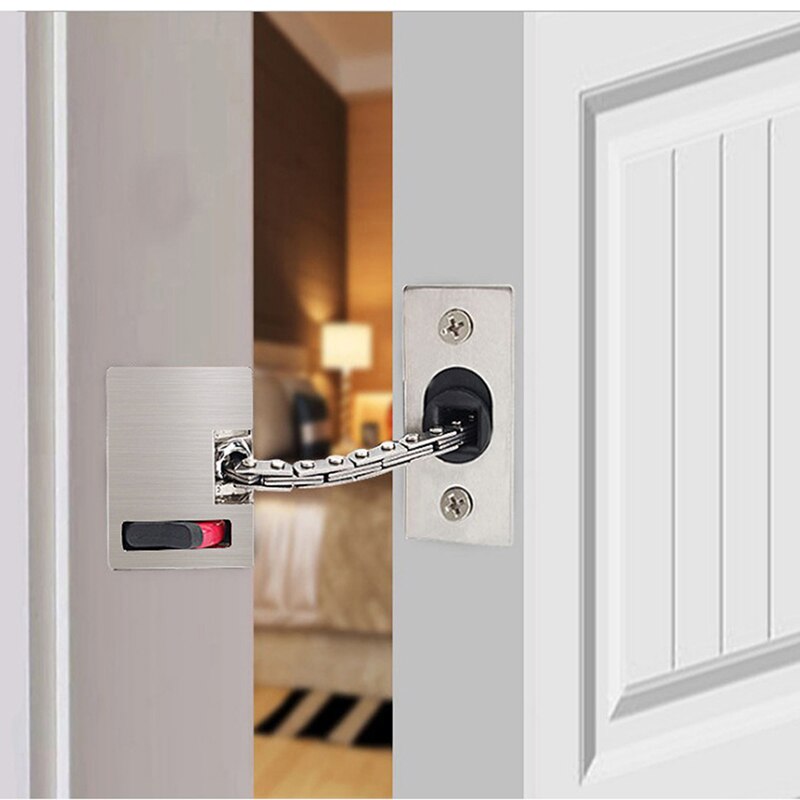 Zinc concealed Anti-theft Lock Chain Safety door Buckle Hidden Invisible Security gate latch Locks Hardware Fitting