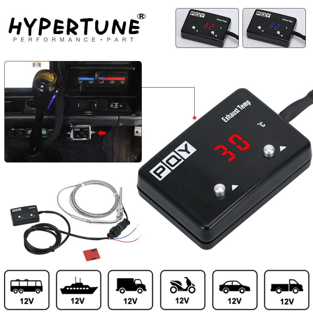 Auton pakokaasun lämpömittari pakokaasumittari digitaalinen anturilla ulkoinen lämpötila-anturi turbo 4wd hilux patrol egt ht-tag 06- qy