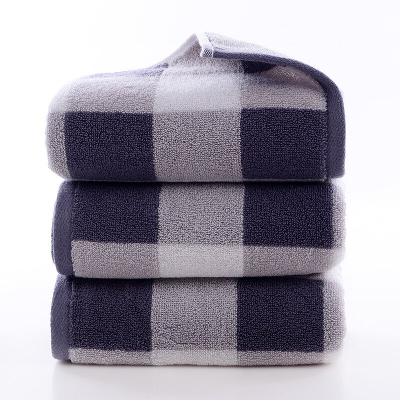 3Pc 100% Katoenen Handdoek Vlakte Stijl Gezicht Handdoek Badkamer Quick Droge Absorberende Handdoek Voor Volwassen 35*75Cm: HUISE