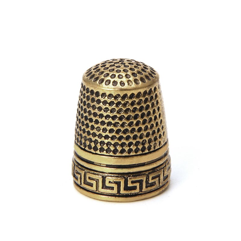 ZOTOONE 1PC Finger Thimble Hard Protector Metal Sewing Tools Needles Partner Classical: Gold