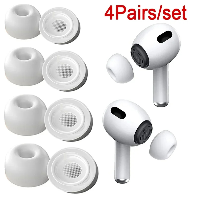 1-4 Pair Silicone Replacement Ear Tips Compatible For Apples Air Pods Pro 1 2 Reducing Noise In-Ear Eartips Accessories XS/S/M/L