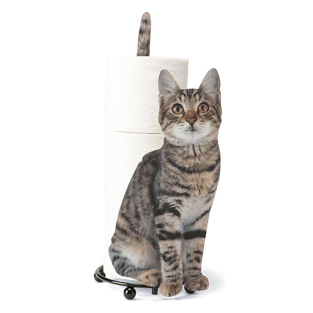 Soporte de papel higiénico Dragon Li Cat, estante de papel de váter, Gato naranja, rollo de cocina, accesorios de WC, arte del hierro, decoración del baño: Dragon Li Cat