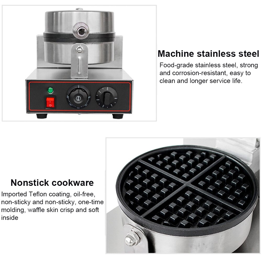 1200W Ronde Non Stick Elektrische Bakpan Wafel Maker Machine Keuken Cook Tool