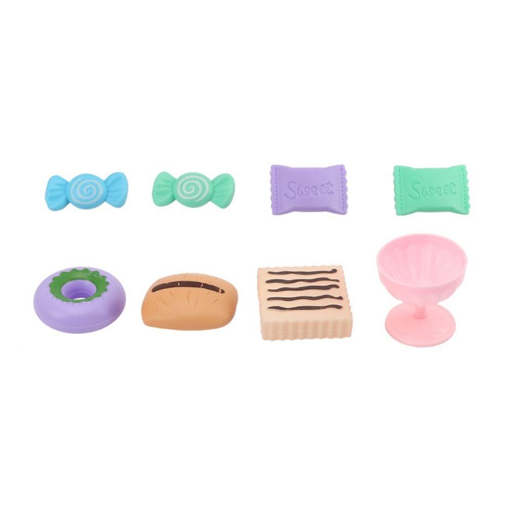 21Pcs Kid Simulation Lollipop Donut Ice Cream Dessert Model Pretend Play Toy Set