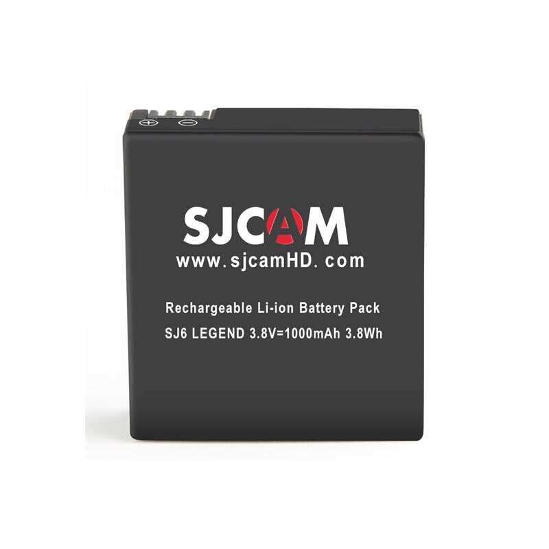 Sjcam  sj6 legende batteri 1000 mah li-ion tilleggsutstyr oppladbart batteri til originalt  sj6 actioin kamera tilbehør