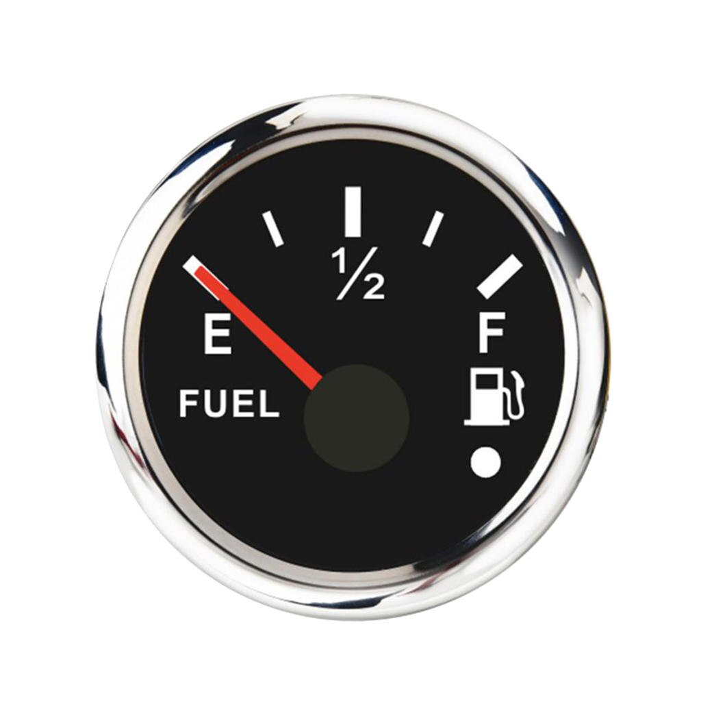 Jauge universelle de niveau de carburant pour bateau, 2 &quot;, 52mm, affichage LED noir