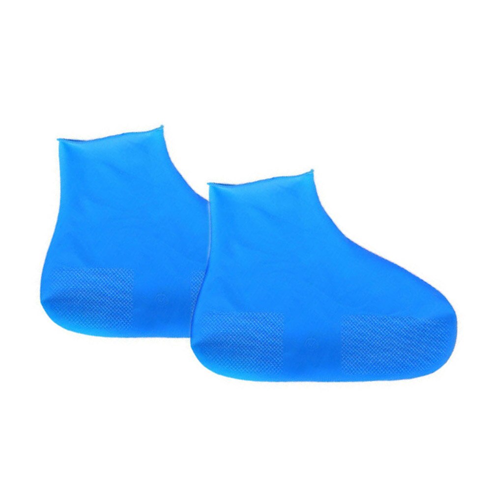 1 paire anti-dérapant réutilisable Latex chaussures couvre imperméable botte de pluie couvre-chaussures-B5: Bleu / L