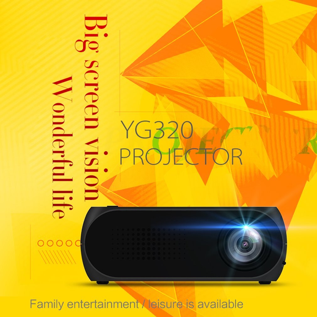 YG320 Thuis Mini Projector Desktop Vooruit Cast Ondersteuning Multimedia Documenten Ondersteuning Multi-Languauge 1080P Home Theater