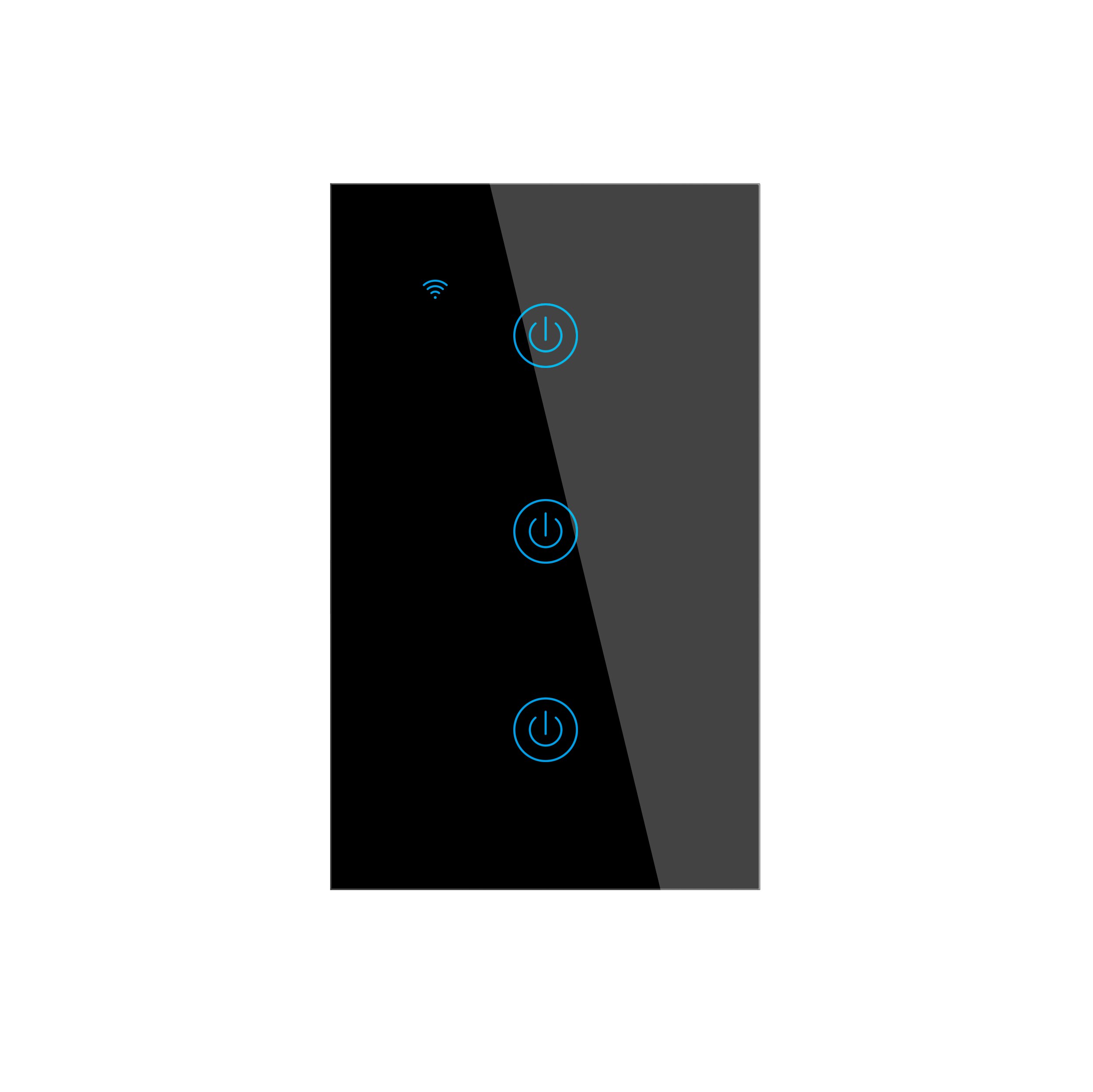 Smart Tuya Living Home WiFi Remote Control Wall Switch Voice Control Touch Sensor LED Light Switch Alexa Google Home 220V: black 3gang