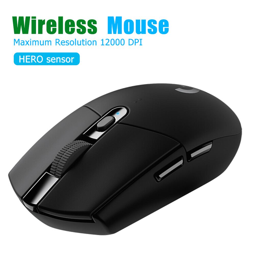 Logitech G304 ratón inalámbrico de 12000DPI 6 botones programables héroe Sensor USB ratón inalámbrico ajustable Mouse óptico para juegos ratón