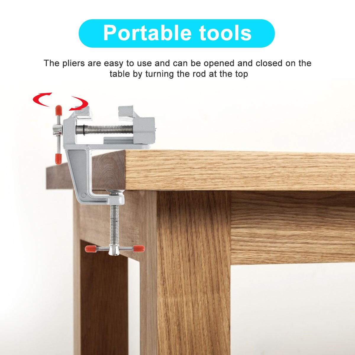 Universal Table Vise Adjustable Mini Bench Clamp Home Clamp-On Vise DIY Clamps Repair Tool Work Bench Vise for Woodworking