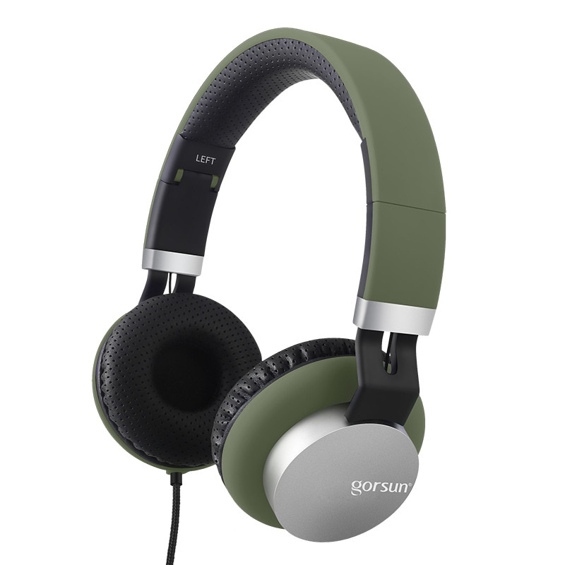 Gorsun  gs789 bekabelde hoofdtelefoon met microfoon headset bas hifi geluid muziek voor volumeregeling