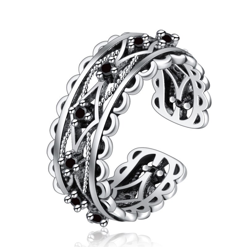 Vintage Ring Retro Geometrie Twist Stempel S925 2021Trend Ring Voor Vrouwen Meisje Open Manchet Bague Engagement Verstelbare Ringen Sieraden