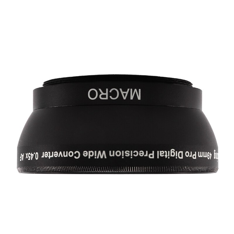 RISE-NEWYI Digital Lens Replacement 49mm 0.45X WIDE Angle + Macro Conversion LENS 49 0.45 Black