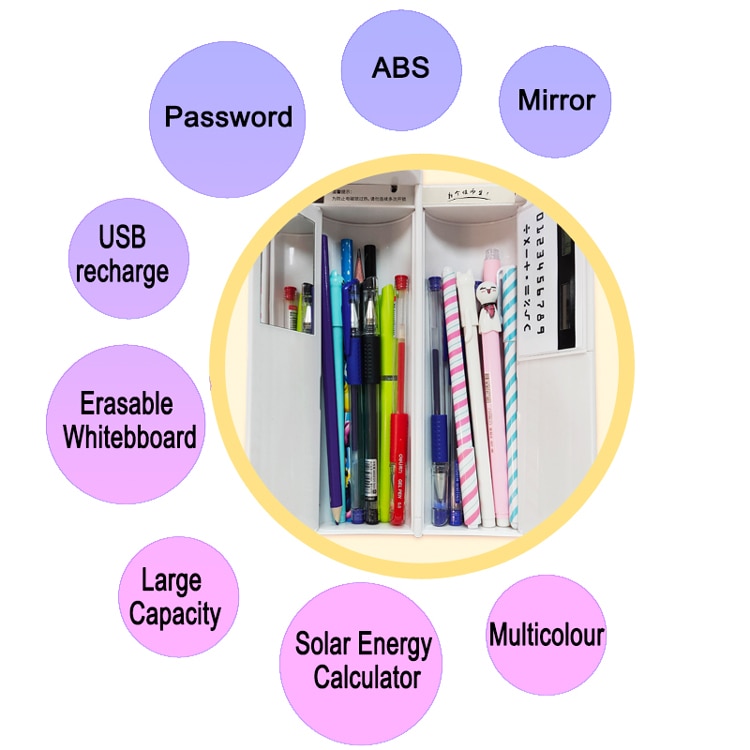 NBX newmebox multifunctional Circular password lock pencil case Stylish school supplies With calculator pen box giving