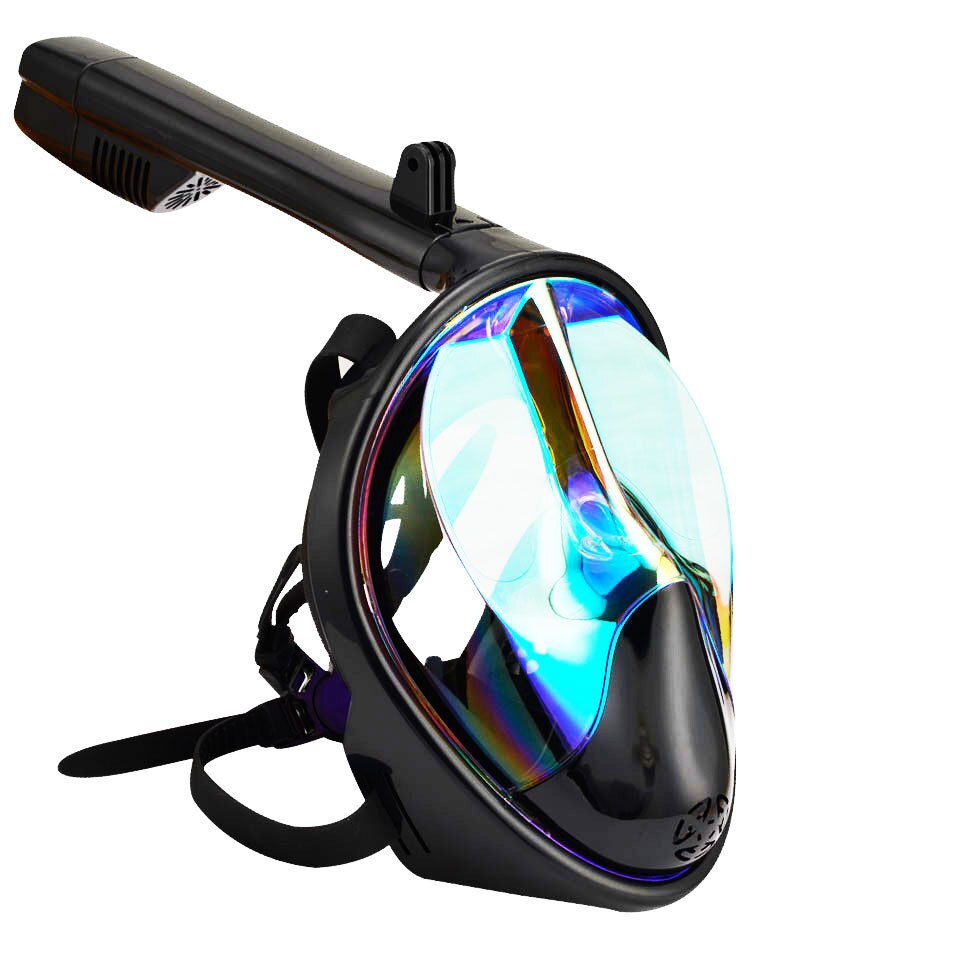Diving Mask - Full Dry Snorkel - Anti-Fog - Silicone - Adult Outdoor Gear: Plating Gold / L/XL