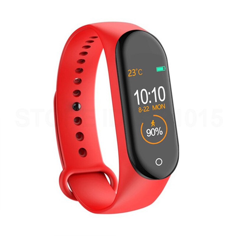 M4 Smart bracelet Watch band 4 Fitness Tracker Sport Heart Rate Blood Pressure Smartband Monitor Health Wristband PK M3 band 4: Red