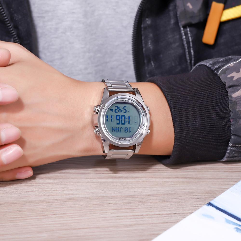 Skmei Moslim Azan Klok Horloge Voor Gebed Met Qibla Kompas Adhan Alarm Hijri Kalender Islamitische Al Harameen Fajr Tijd Horloge