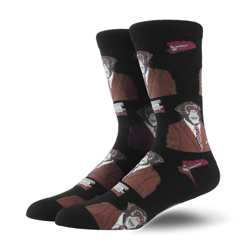 Dress Socks for Men Colorful Funny Crazy Novelty Fun Dress Socks Pack Bonangel Cool Pattern Crew Socks for Men: 4