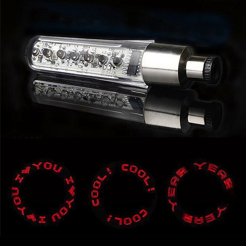 Fiets Wiel Led Auto Spoke Wheel Light Outdoor Mountainbike Brief Nozzle Licht Ventiel Waarschuwingslampje Fietsaccessoires: Rood