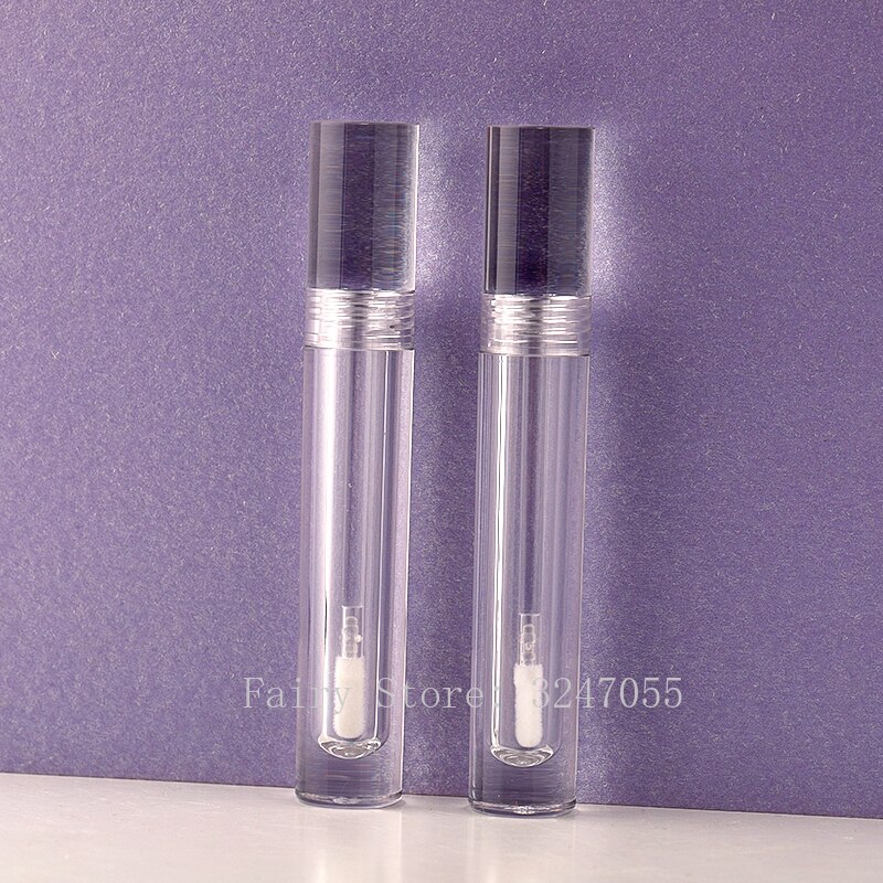 10ml 10/30/50 stk klar tom akryl lipgloss tube, diy rund bærbar flydende læbestift flaske, kosmetisk beholder skalpakke