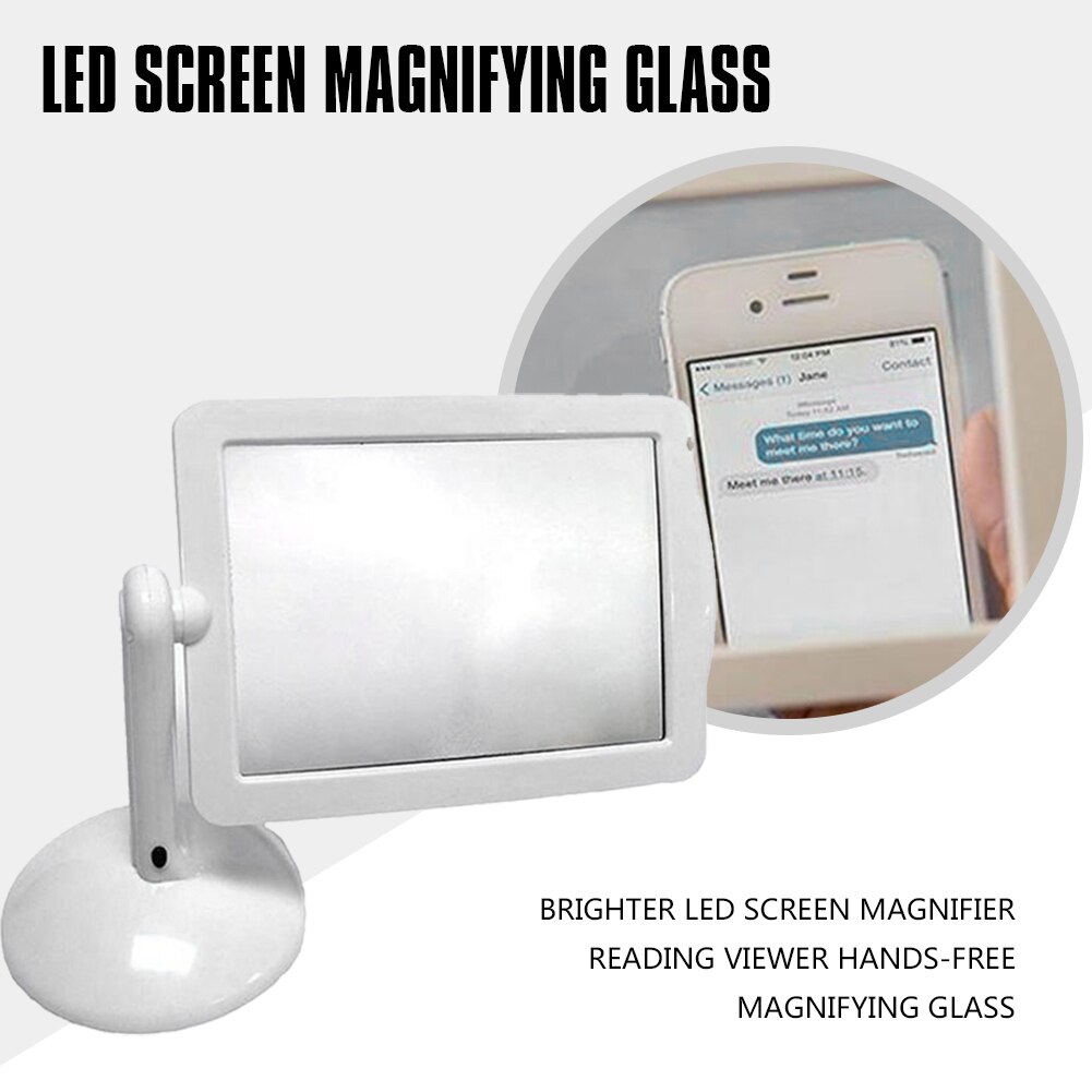 PPYY -Brighter LED Screen Magnifier Reading Viewer Hands-Free Magnifying Glass
