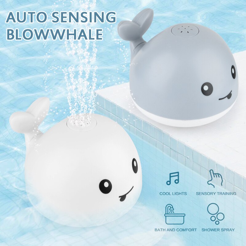 Waternevel Walvis Bad Speelgoed Elektrische Inductie Waternevel Bal Walvis Baby Douche Sprinkler Speelgoed + Muziek En Licht Bad speelgoed