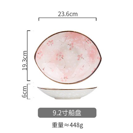 Kirsebærblomster i japansk stil håndmalet service fad tallerken ramen skål salat tallerken køkkenudstyr: H