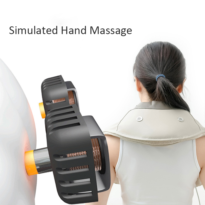 Masseur électrique de cou et de dos en forme de U, pétrissage thermique, infrarouge, Shiatsu, coups de cou, châles de Massage cervicaux, dispositif de soulagement de la douleur
