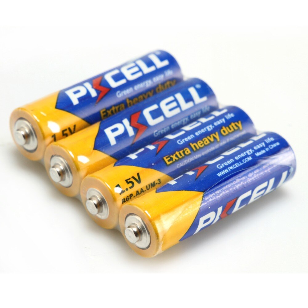 PKCELL 4 PCS R6P 1.5 V AA Super Heavy Duty koolstof-zink Batterijen aa UM-3 Batterij