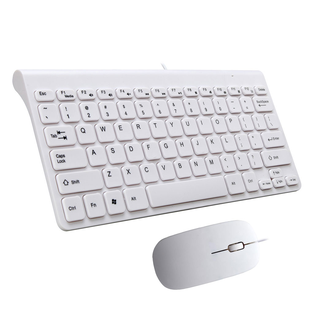 Universal 78 nøgler usb 2.0 kablet gaming tastatur og mus kombinationer hvide bærbare computere tilbehør til windows 98/ se /2000/7/8 mac os