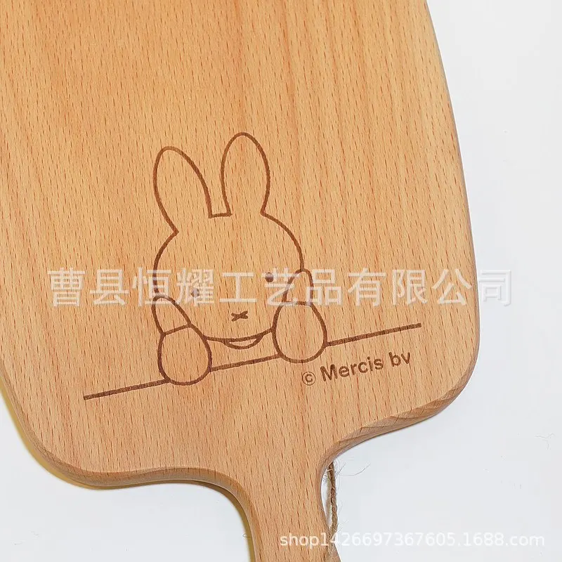Kawaii miffy træ skærebræt frugt skærebræt massivt træ restaurant pizza tallerken tallerken køkkenartikler jul