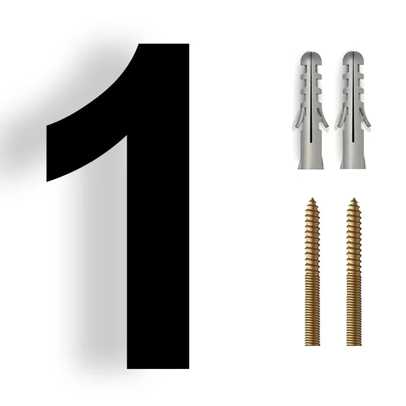 15/20/25/30cm Metal Floating House Numbers Screw Install Doorplate Address Sign Plate Outdoor Street Door Plaque Number For Home: Red / 110cm