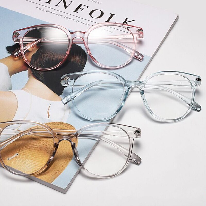 Retro Round Transparent Anti-blue Light Glasses Frame For Women Men Optical Spectacle Computer Glasses Eyewear Frame