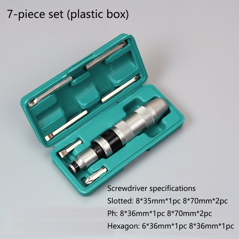 7PC Hand Tools Portable Impact Driver Screwdriver For Loosening Bolts And Stubborn Fasteners Screwdriver Set: 7pcs