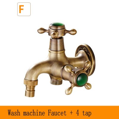 Antique Brass Ceramic Handle Washing Machine Faucet /Garden Water Tap / and Mop Pool Faucet / Laundry Sink Taps: 6