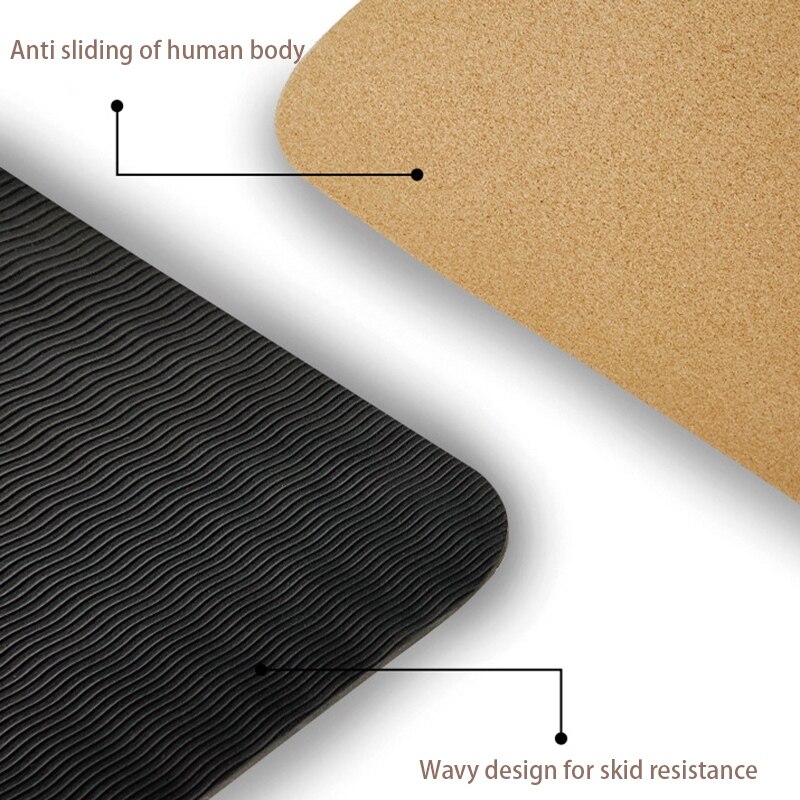 Yoga Mat - 183x61cm - Natural Cork & TPE - Non-Slip - Odorless